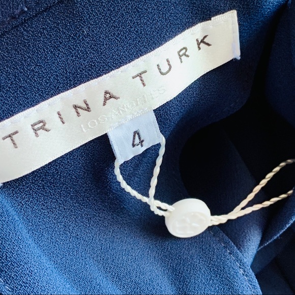 New TRINA TURK Sz 4 Floramaria dress blue NWOT - Picture 3 of 8